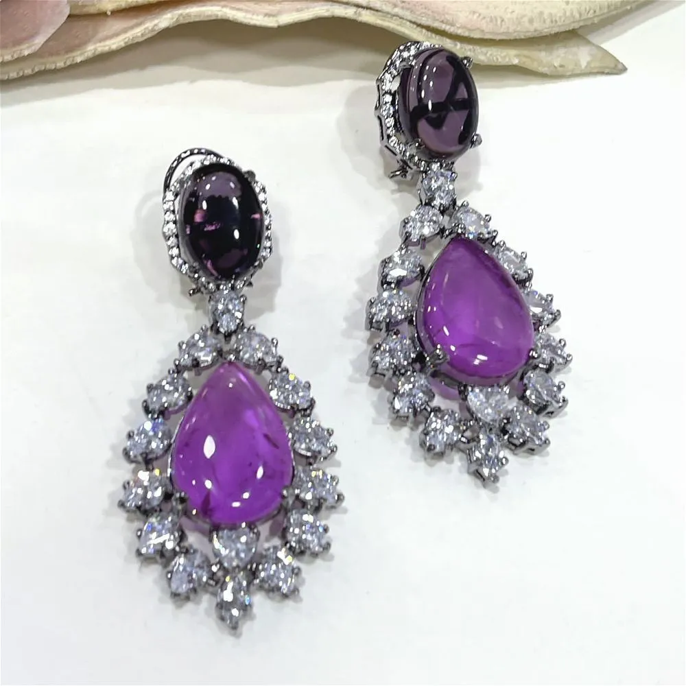 Huda Earrings Purple