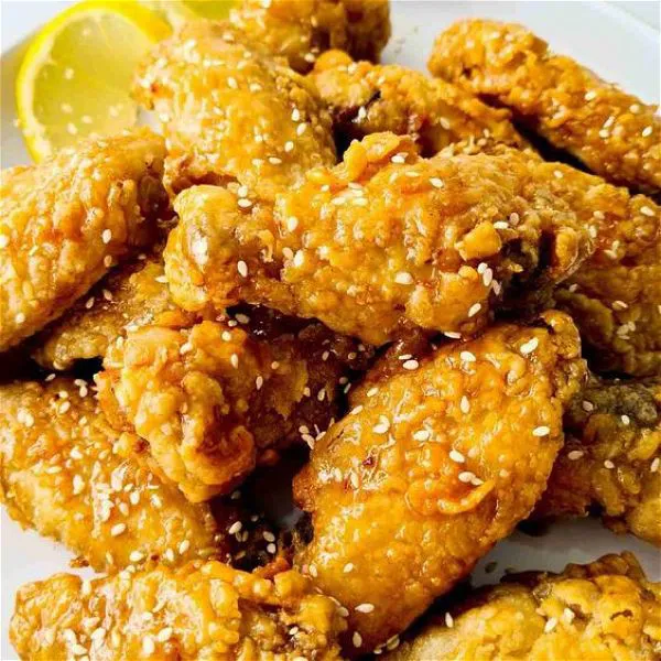 Sesame Fried Spicy Chicken Wings