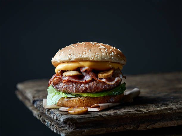 Swiss Mushroom Beef Burger - Burgers