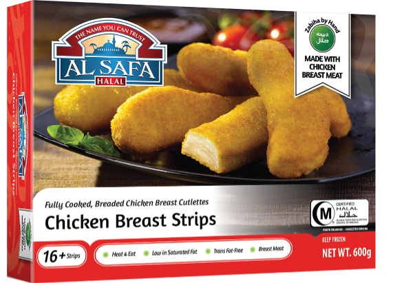 AL SAFA BREADED CHICKEN STRIPS 12 X 680GM