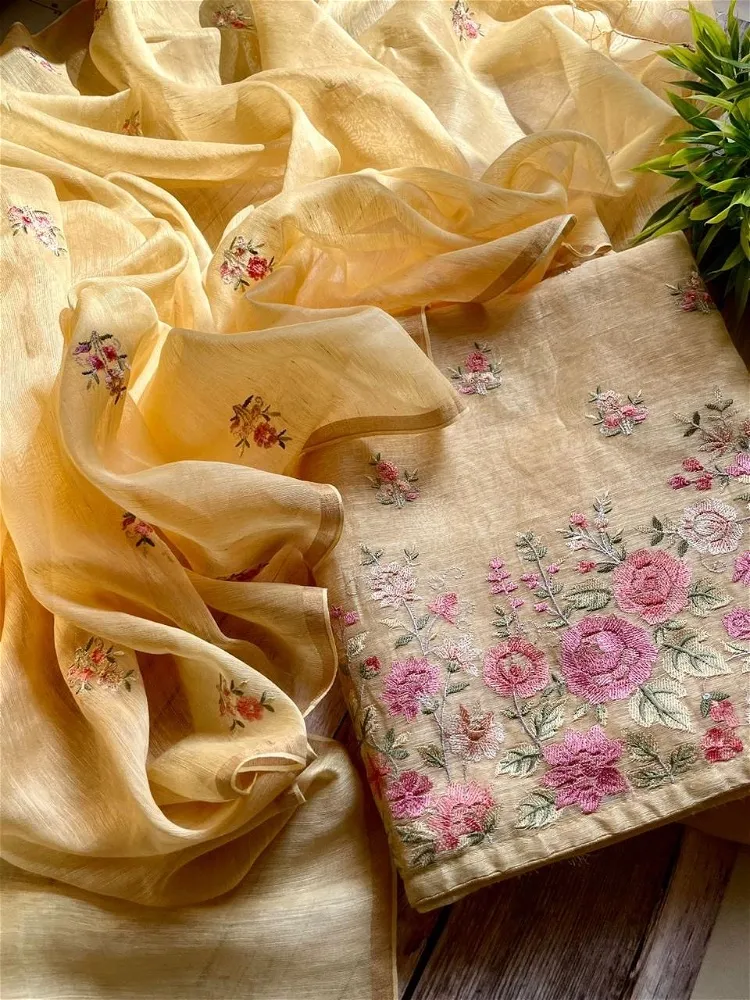 Yellow Embroidered Dress