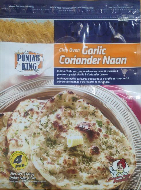 Punjab King Frozen Garlic Coriander Nan 5's