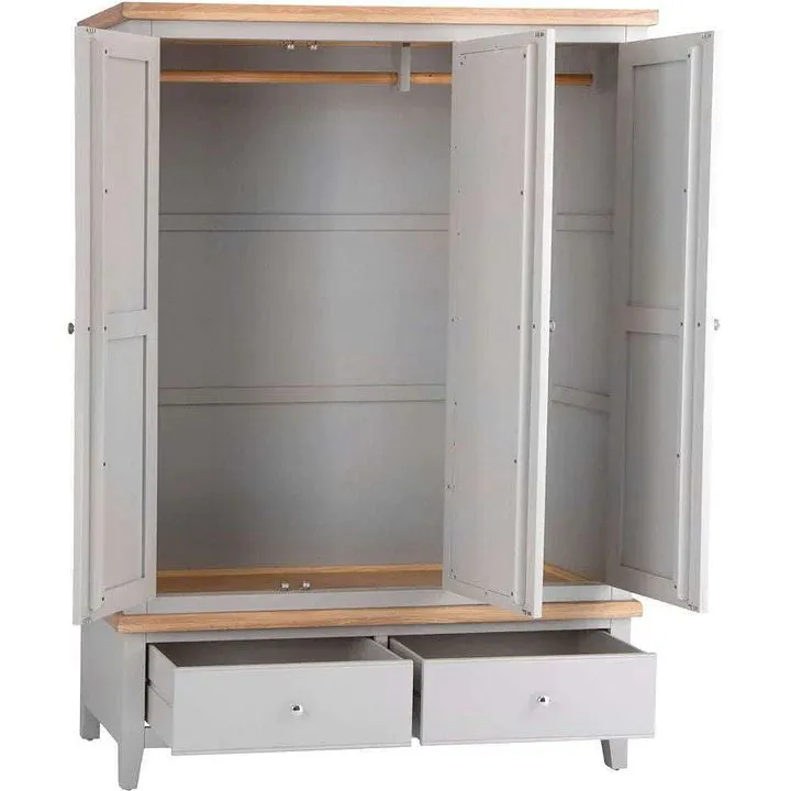 Lesna Grey 3 Door Wardrobe