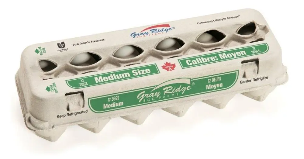 Gray Ridge Eggs Medium White 12/pk