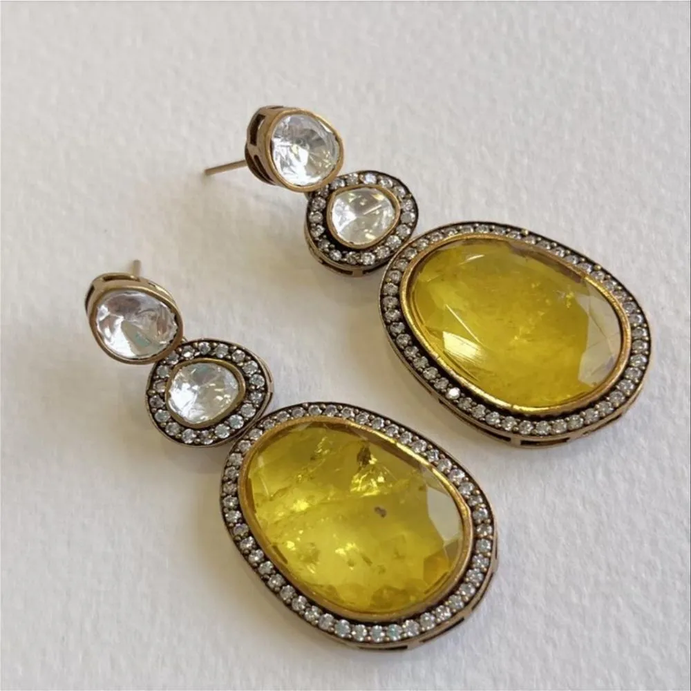 Aeseman Polki Earrings Yellow