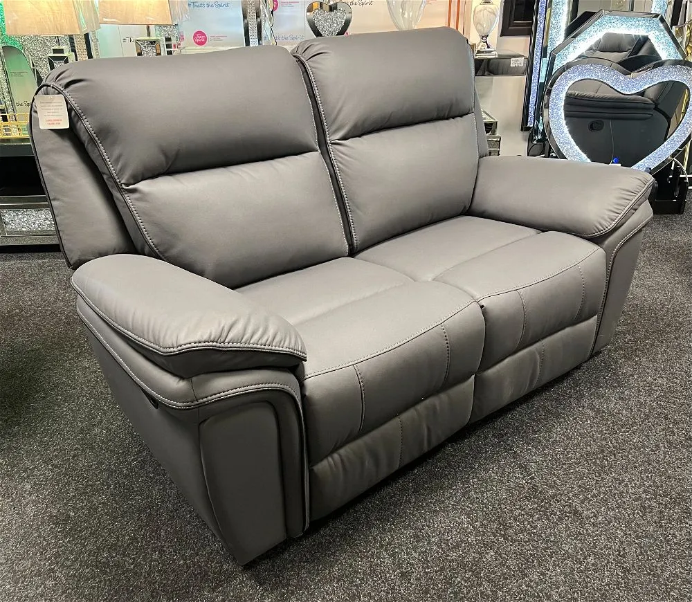 Porano Grey 2 Seater Recliner Sofa