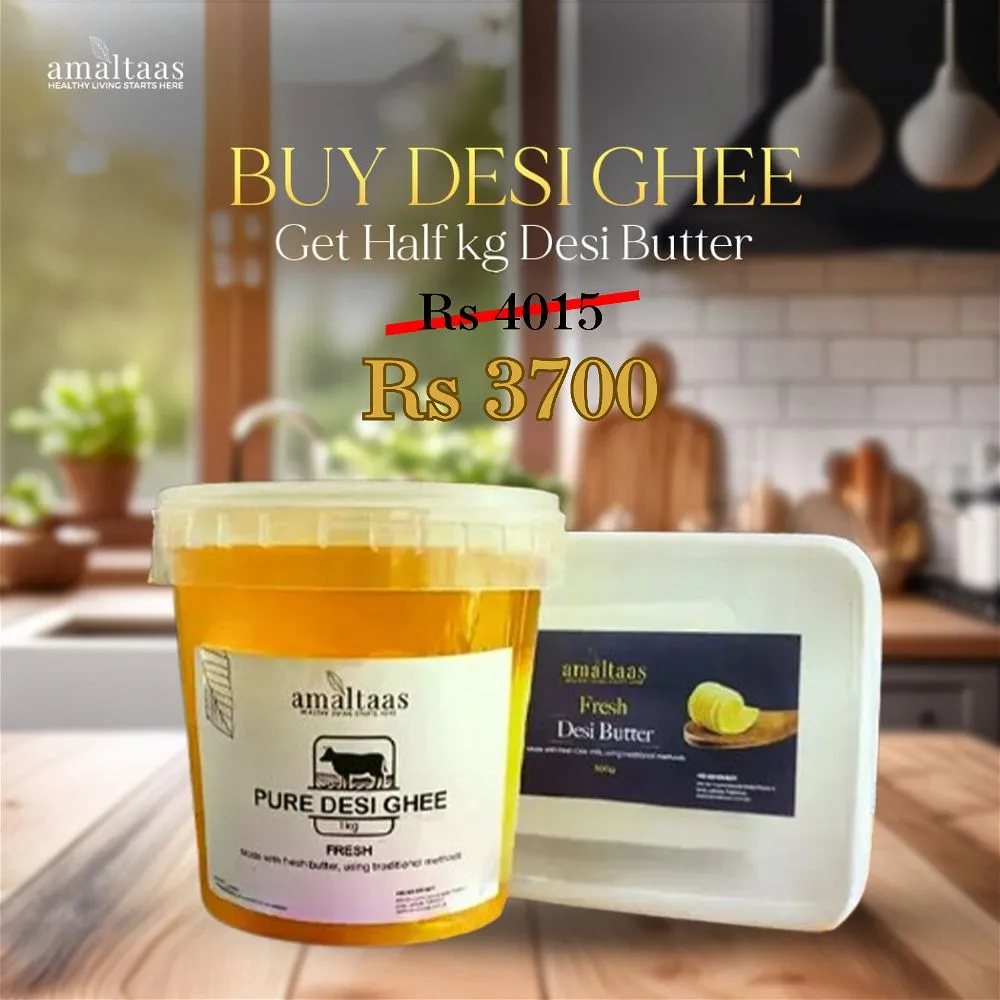 Buy Desi Ghee & Get Half Kg Desi Butter