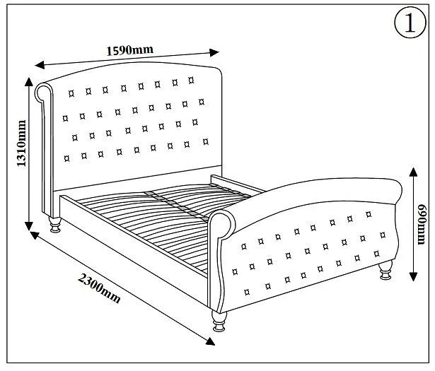 Rochelles Sleigh Bed