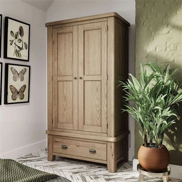 Midland Oak 2 Door Wardrobe