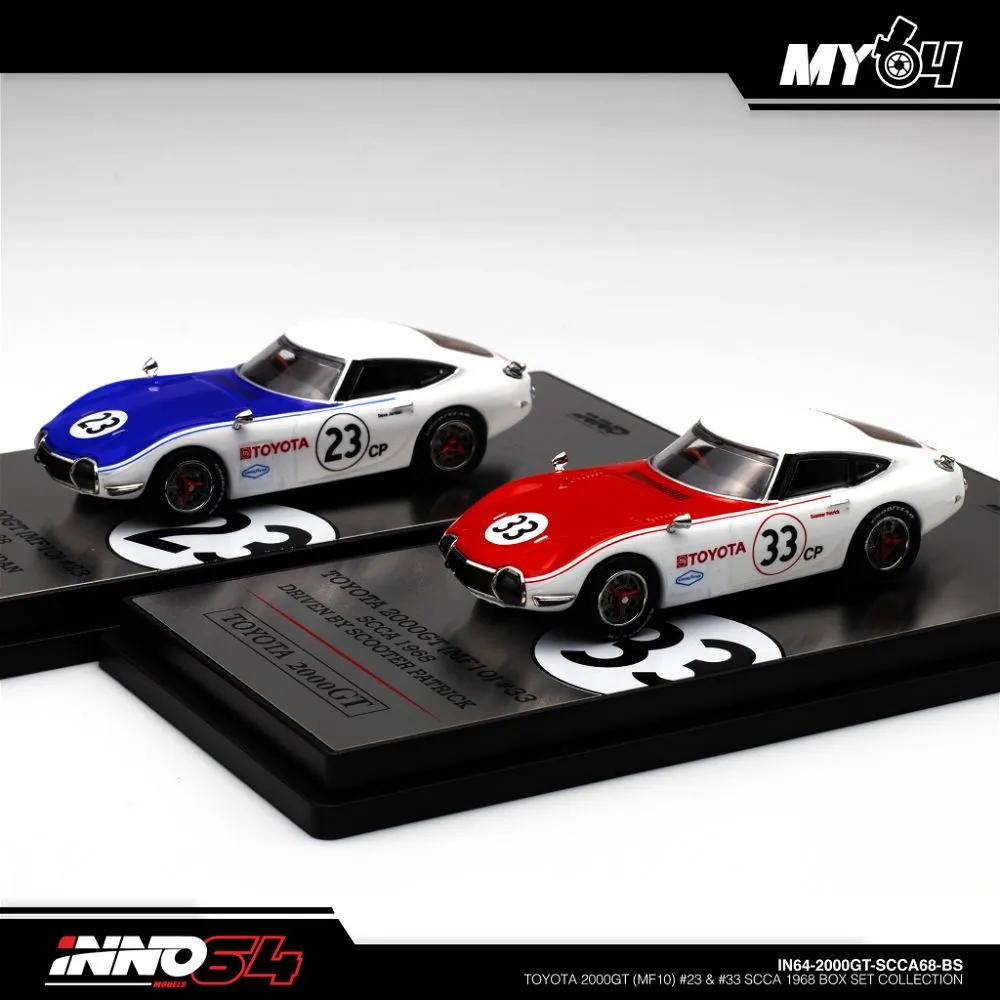 INNO64 | TOYOTA 2000GT | MF-10 #23 & #24 SCCA 1968 BOX SET COLLECTION