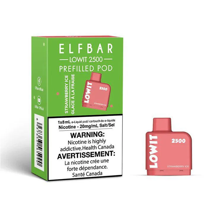 ELF BAR LOWIT 2500 PREFILLED PODS STRAWBERRY ICE