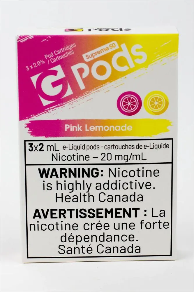 G PODS SUPREME 50 PINK LEMONADE