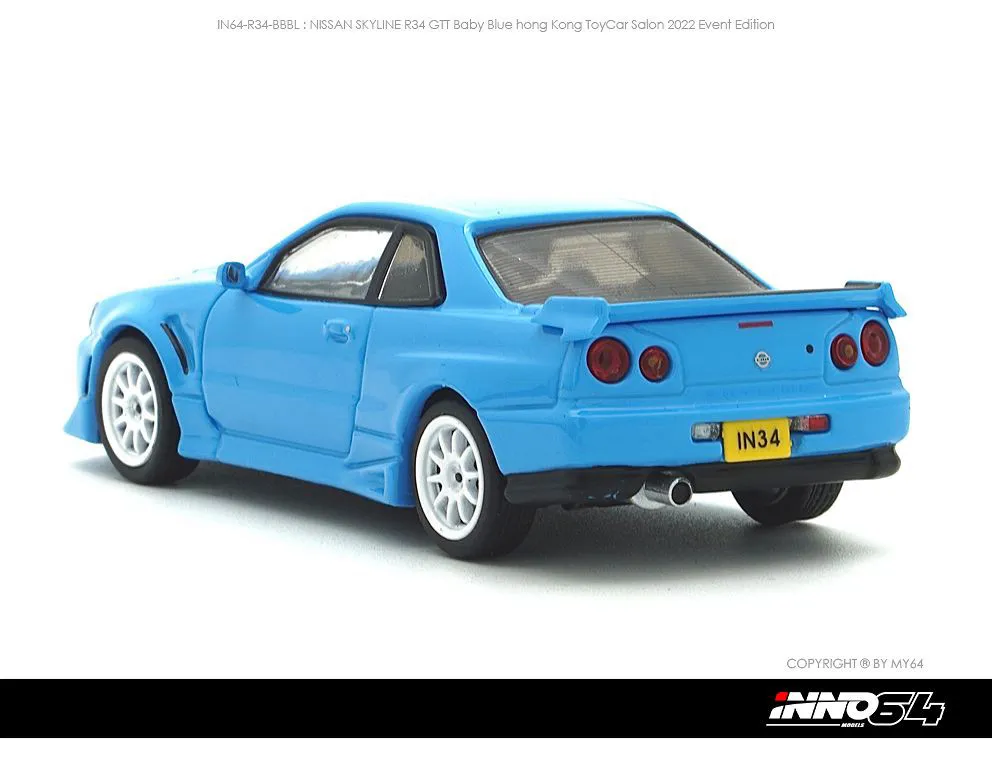 INNO64 | NISSAN SKYLINE GT-R R34 BLUE | HONG KONG TOYCAR SALON 2022