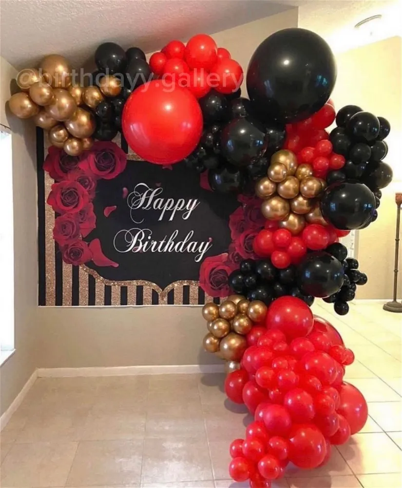 RED & BLACK birthday/anniversary theme