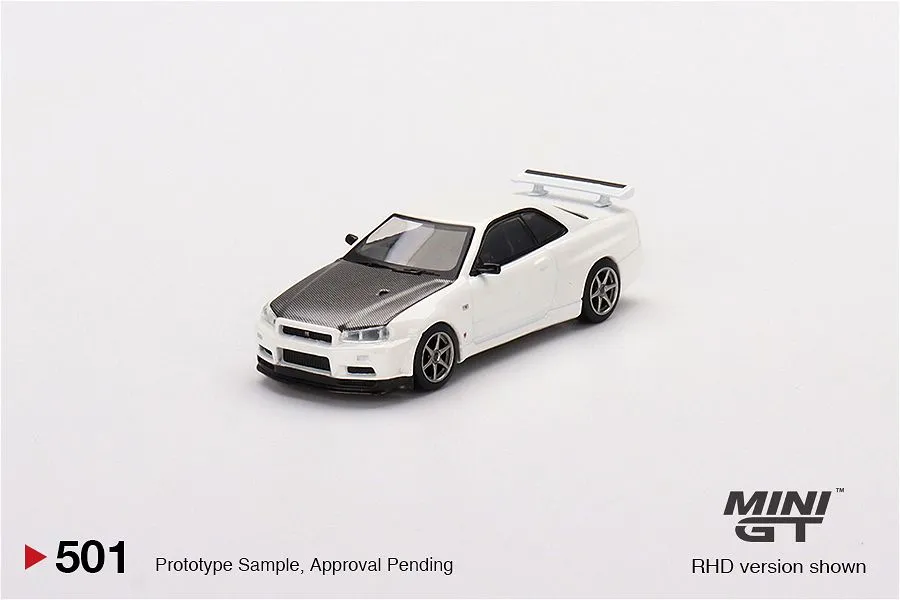 MINI GT | NISSAN SKYLINE GT-R R34 V-SPEC II N1 | WHITE