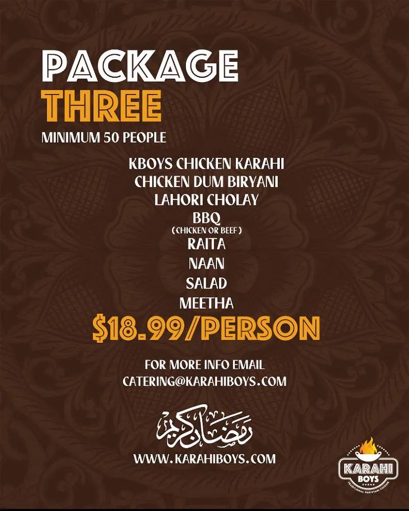 Ramadan Catering Package - Three