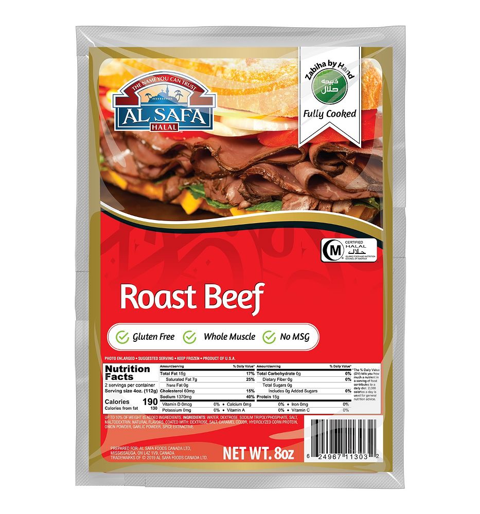 Al Safa Roasted Beef 175gms X 18