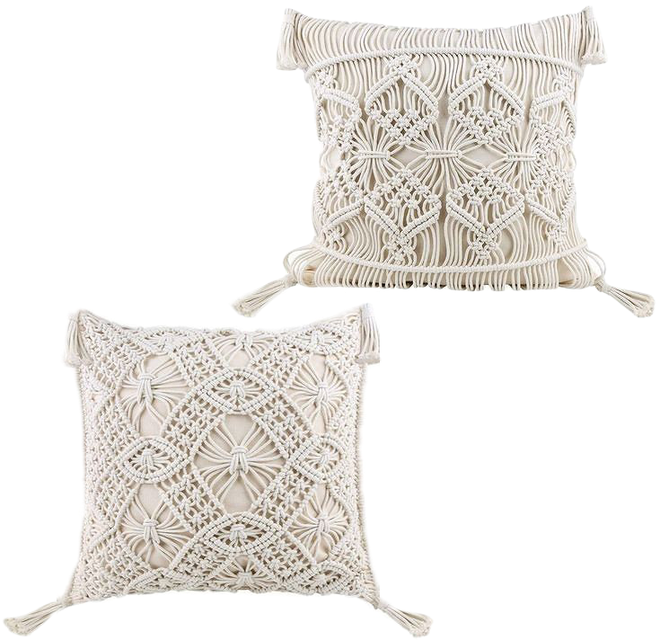 Macrame Eyelet Pattern Cushion Cover