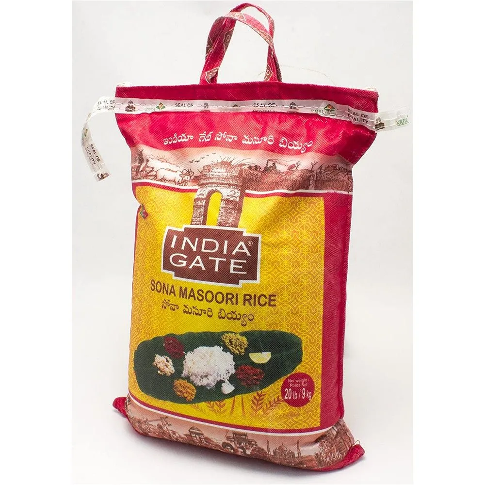 India Gate Sona Masoori Rice 20 Lbs