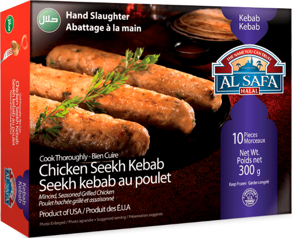 AL SAFA CHICKEN SEEKH KABAB 12 X 300GM