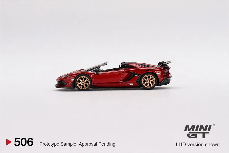 MINI GT | LAMBORGHINI AVENTADOR SVJ ROADSTER | ROSSO EFESTO