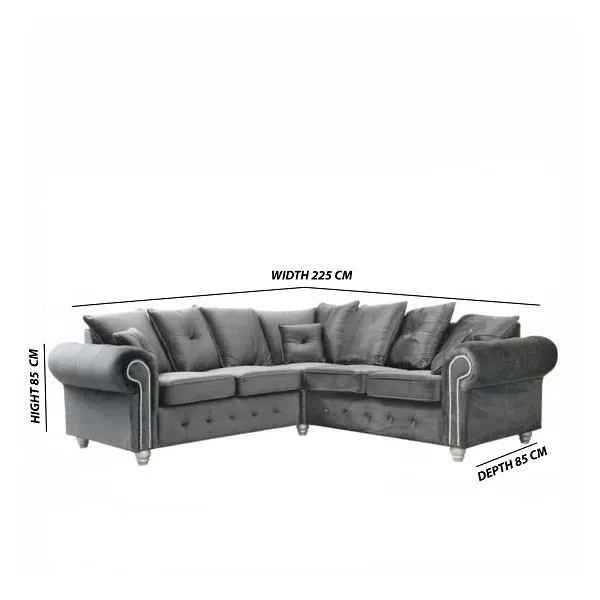 Atok Grey Corner Sofa