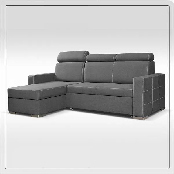 Cust Black L Shape Sofa Bed