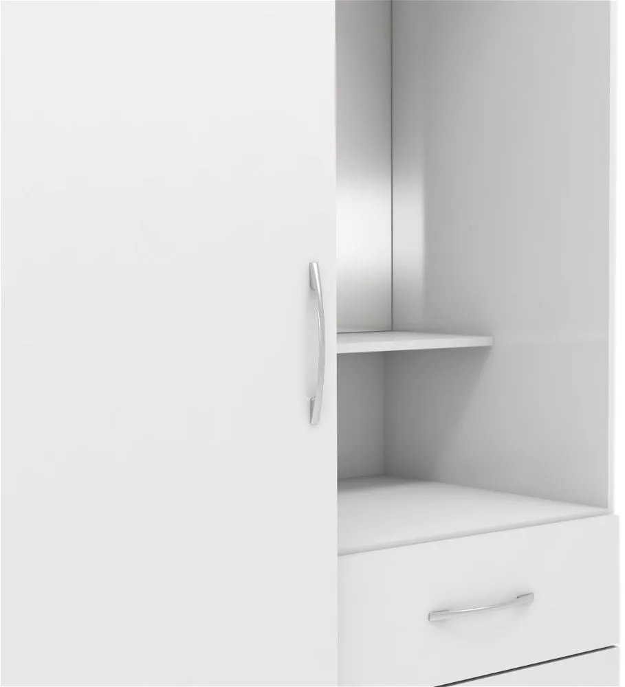 Scon 1 Door Wardrobe White Gloss