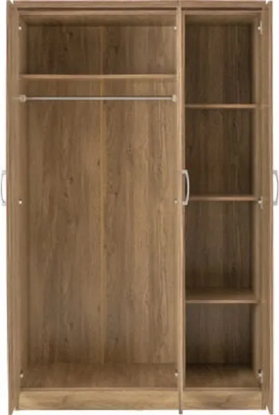 Saco Oak Mirrored Wardrobe