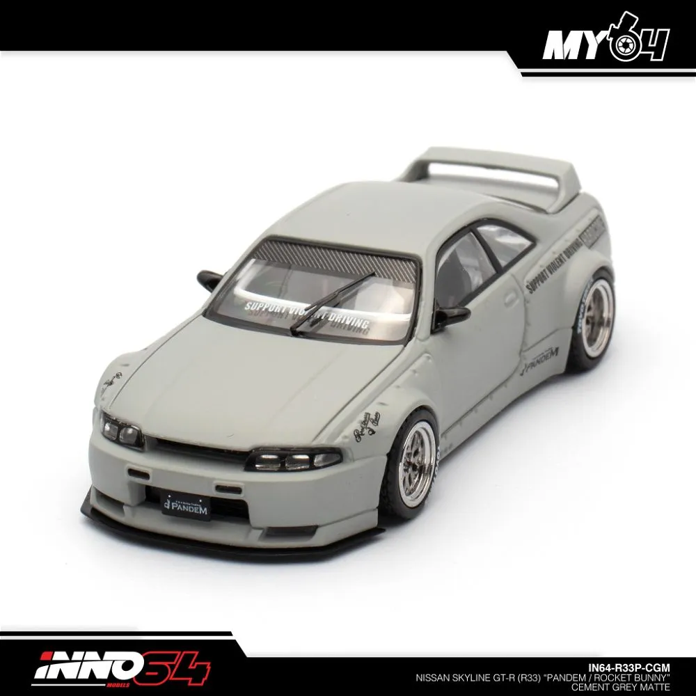 INNO64 | NISSAN SKYLINE GT-R R33 PANDEM | GREY