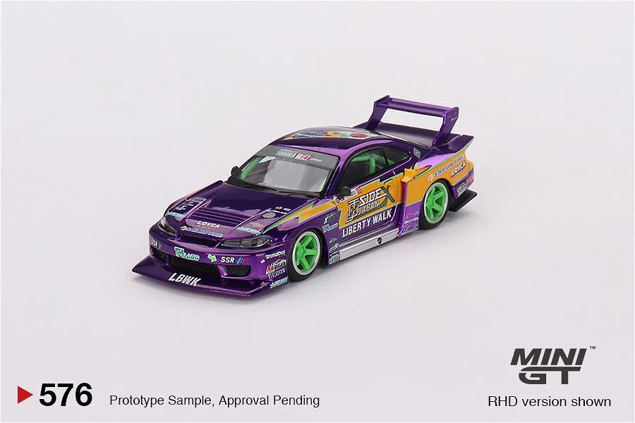 MINI GT | NISSAN SILVIA S15 LB-SUPER SILHOUETTE | #555 2022 FORMULA DRIFT JAPAN