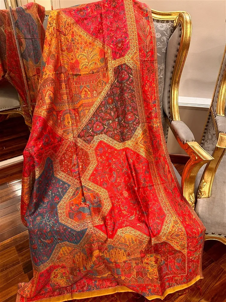 Kaani Silk Darbar Red