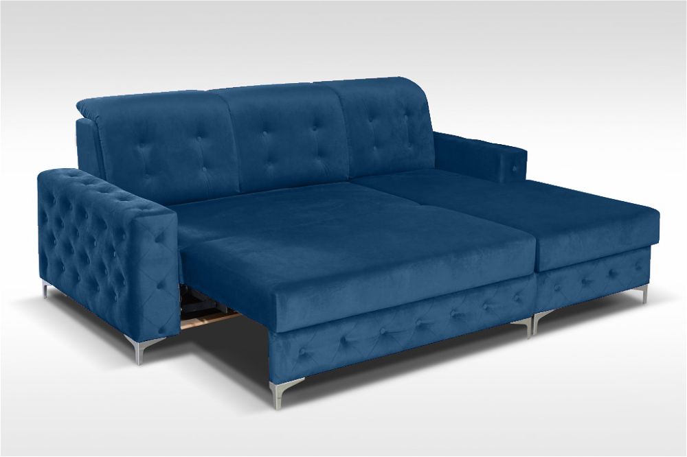 Bleaker Blue Corner Sofa Bed