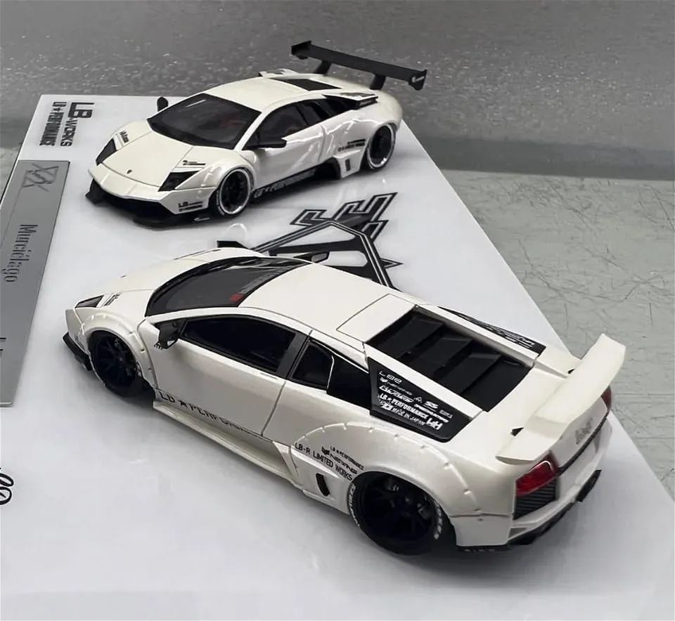 YM MODEL | LAMBORGHINI MURCIELAGO LBWK | SET OF TWO | WHITE