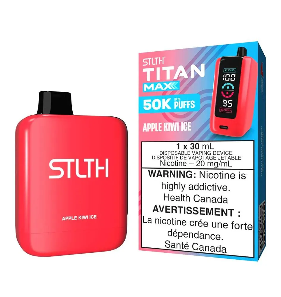 STLTH TITAN MAX 50000 APPLE KIWI ICE