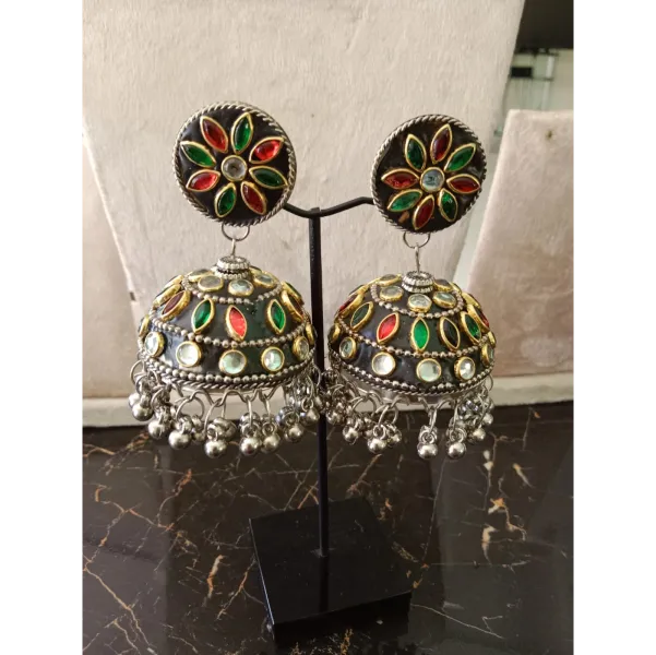 Silver Antique Jhumkies