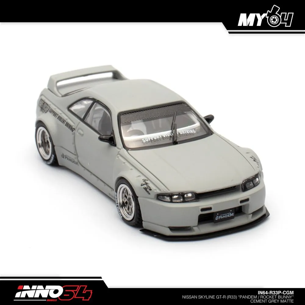 INNO64 | NISSAN SKYLINE GT-R R33 PANDEM | GREY