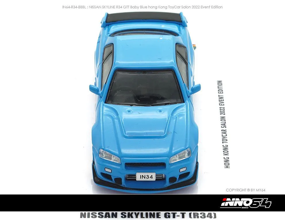 INNO64 | NISSAN SKYLINE GT-R R34 BLUE | HONG KONG TOYCAR SALON 2022