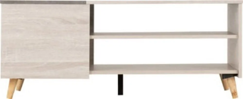 Coffee Table White & Oak Stone Effect