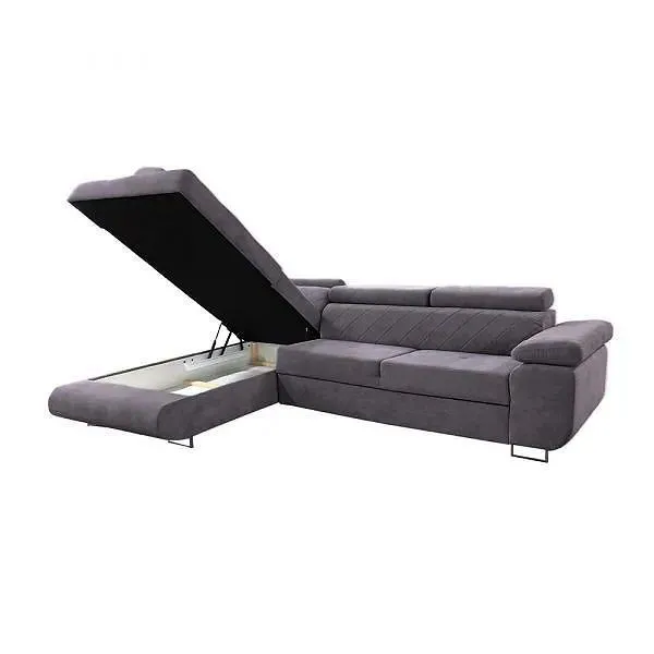 Ameca Grey Corner Sofa Bed