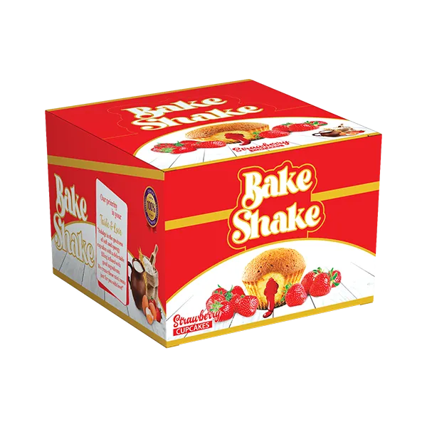 Bake Shake Center Filled Strawberry Cupcake Cup21.5 Gram (12 Pcs Per Box) - Bake Shake