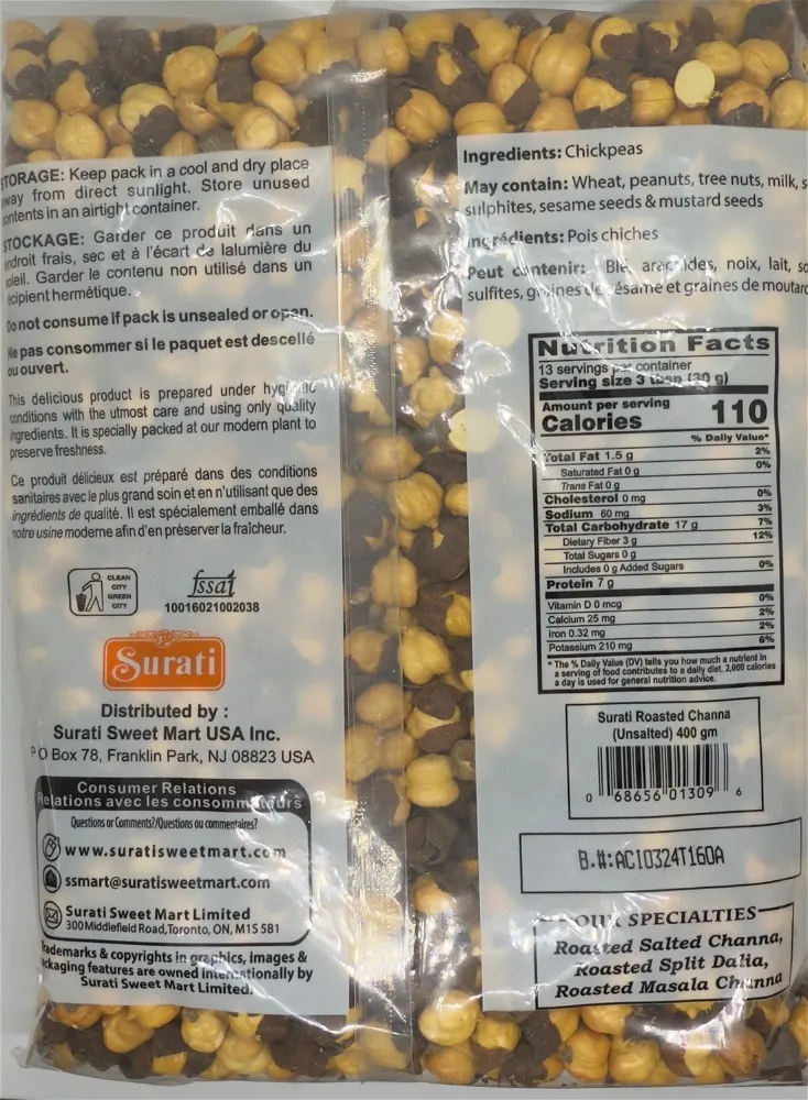 SURATI ROASTED CHANA 400GM