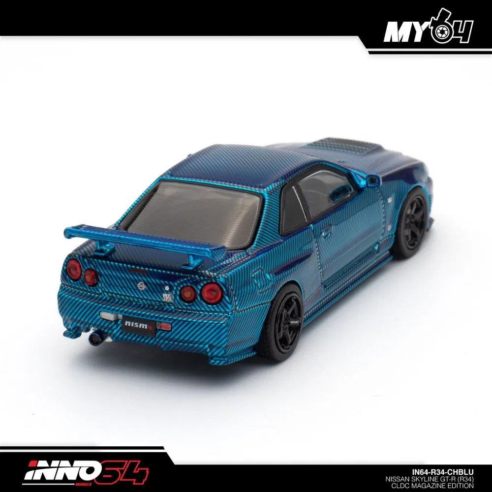 INNO64 | NISSAN SKYLINE GT-R R34 | CLDC CAR LOVERS DIECAST SPECIAL EDITION | CARBON BLUE