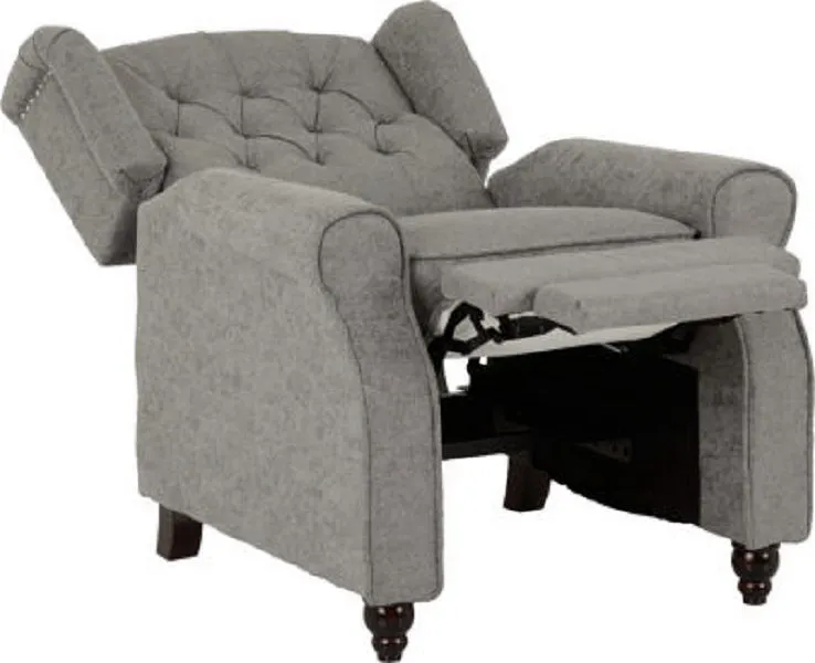 Reclining Sofa Grey Fabric