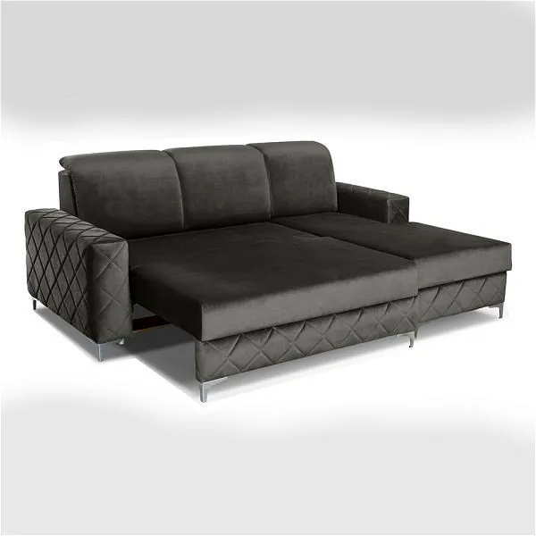 Loisy Grey Corner Sofa Bed